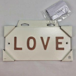 Hearth & Hand With Magnolia Love Wall‎ Sign-Brown/White 5” X 10” Farmhouse